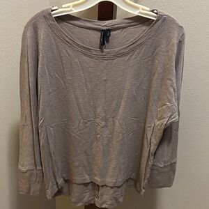 Cynthia Rowley Women's Taupe Long Sleeve Top